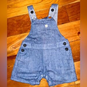 NWT Blue Striped Baby Overalls